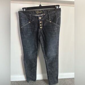 Bebe High Rise Dark Wash Jeans Made in the USA